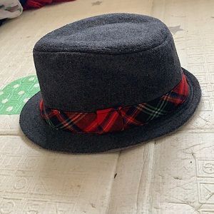 Baby fedora Christmas plaid